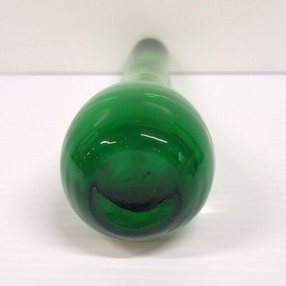 Vintage Bud Vase Emerald Green Art Glass MCM Scandinavian Style Slim Neck - Picture 5 of 5